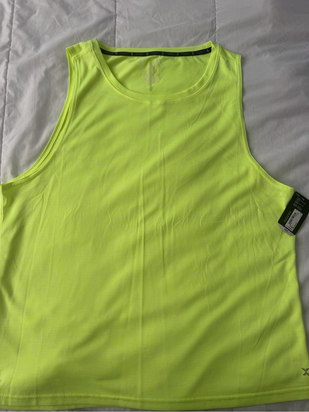 Xersion Neon Yellow Athletic Sleeveless Tank Top